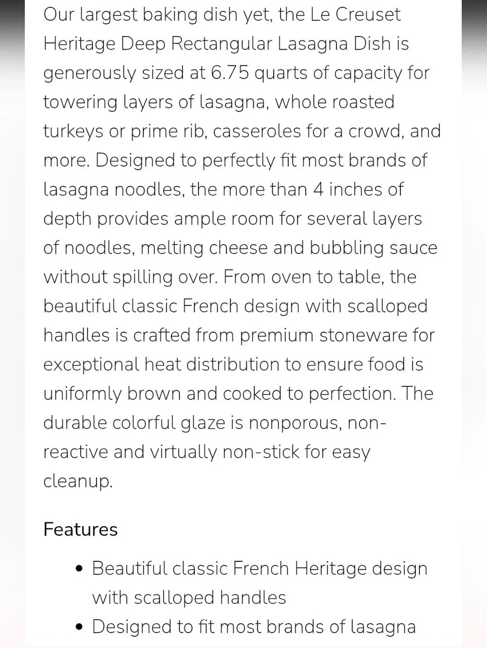 Le Creuset classic white